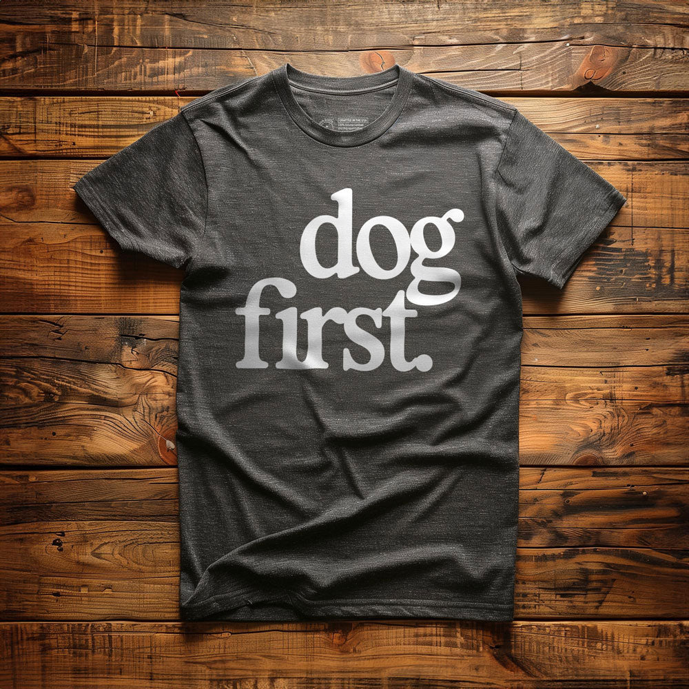 Dog First - T-Shirt - Dark Grey Heather
