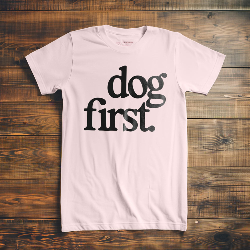 Dog First - T-Shirt - Light Pink