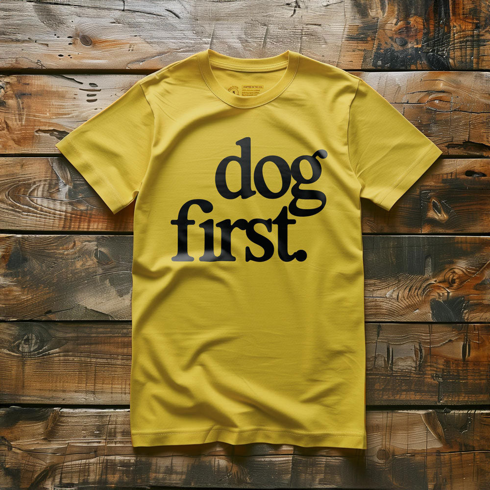 Dog First - T-Shirt - Yellow
