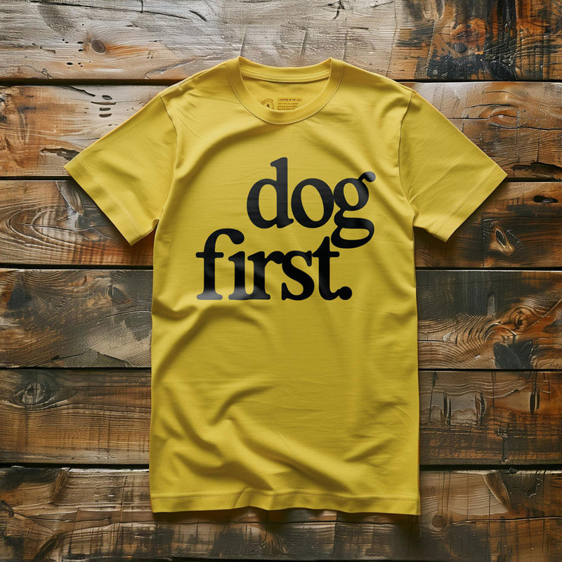 Dog First - T-Shirt - Yellow