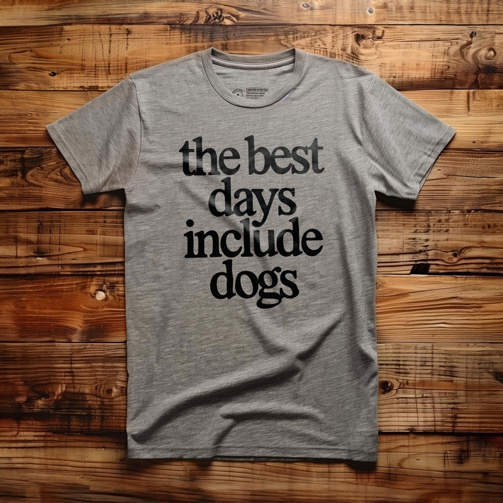 The Best Days Include Dogs - T-Shirt - Athletic Heather