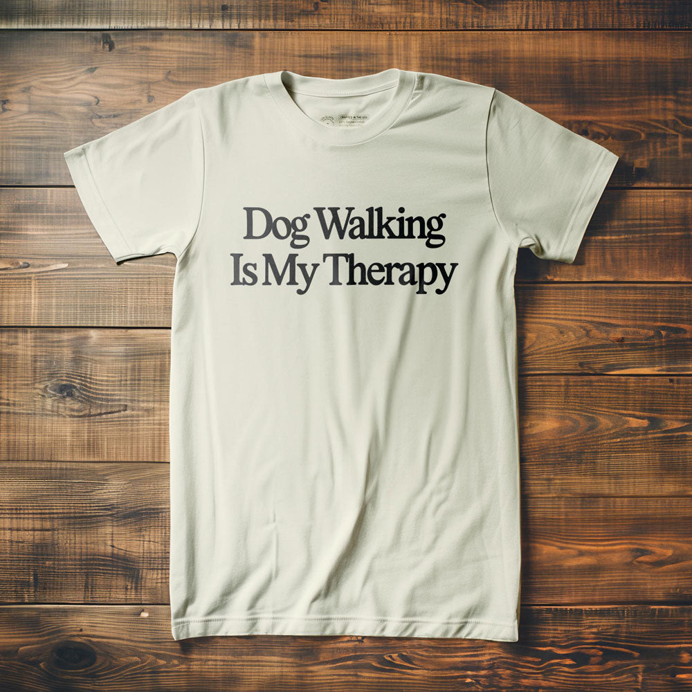 Dog Walking Is My Therapy - T-Shirt - Vintage White