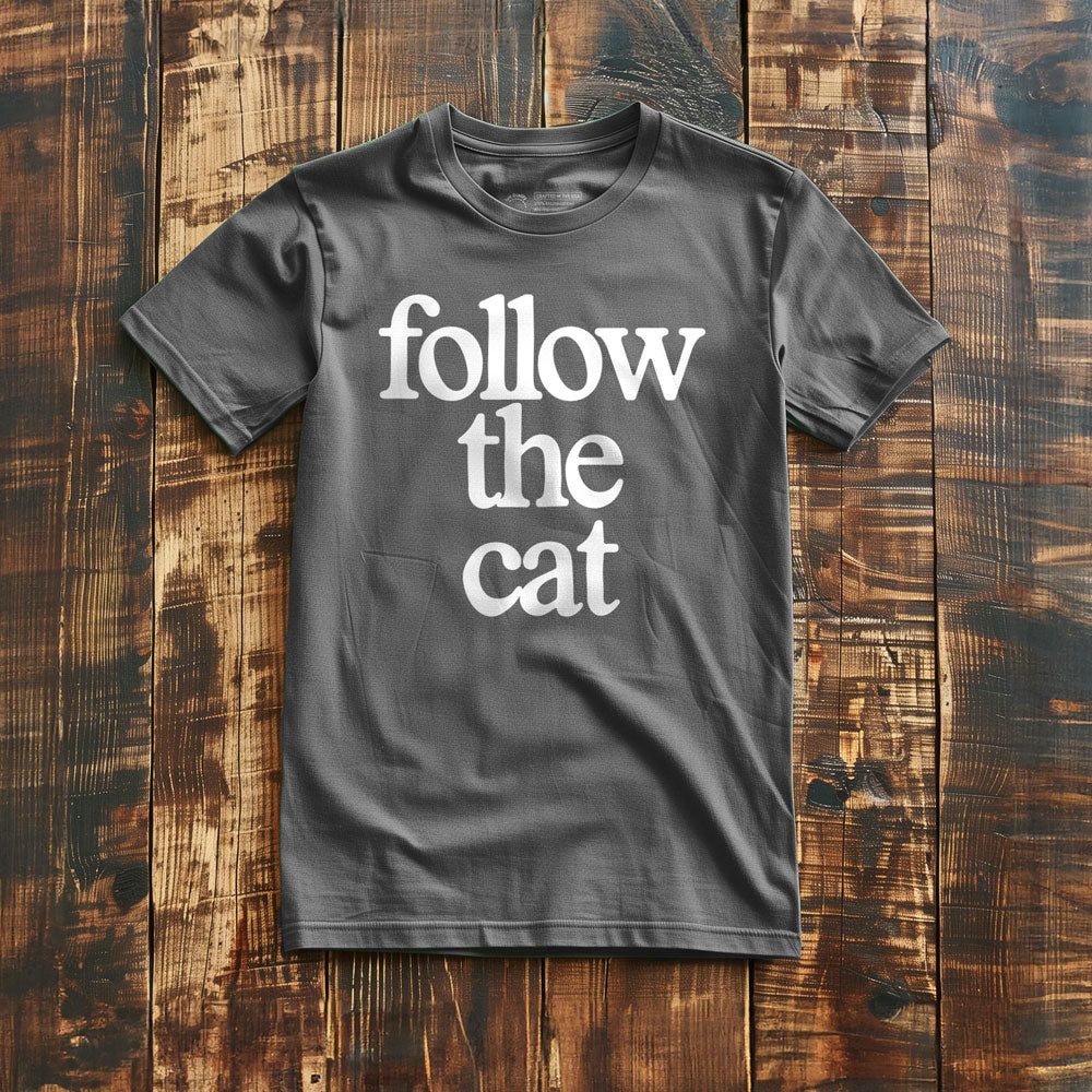 Follow the Cat - T-Shirt - Asphalt