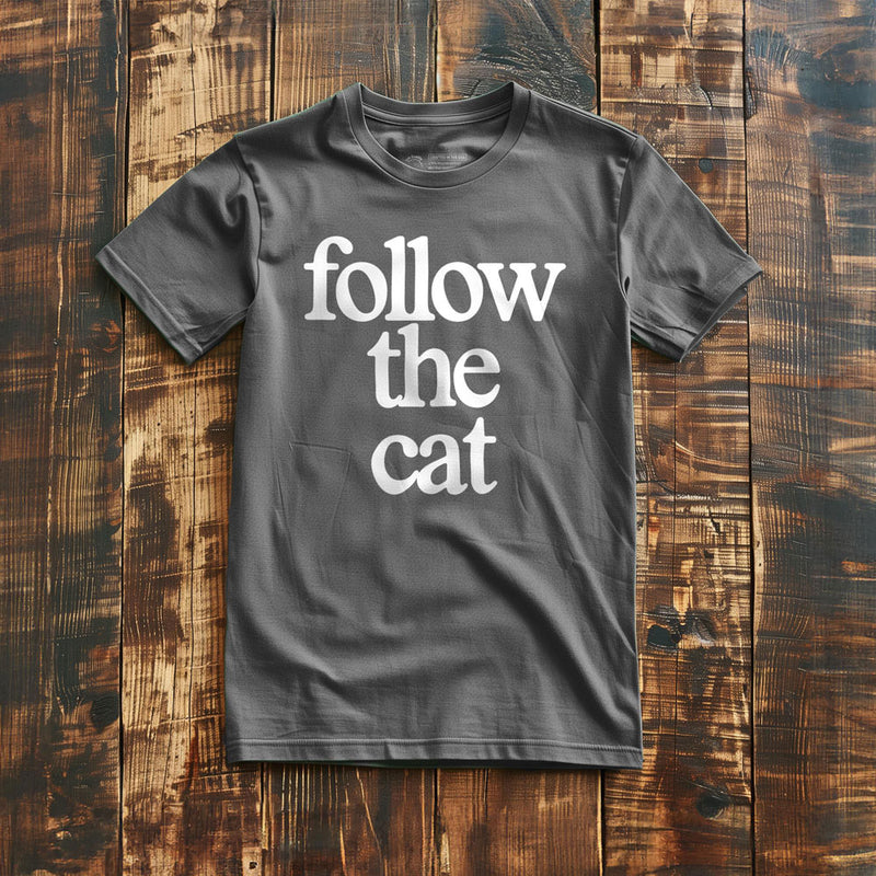 Follow the Cat - T-Shirt - Asphalt