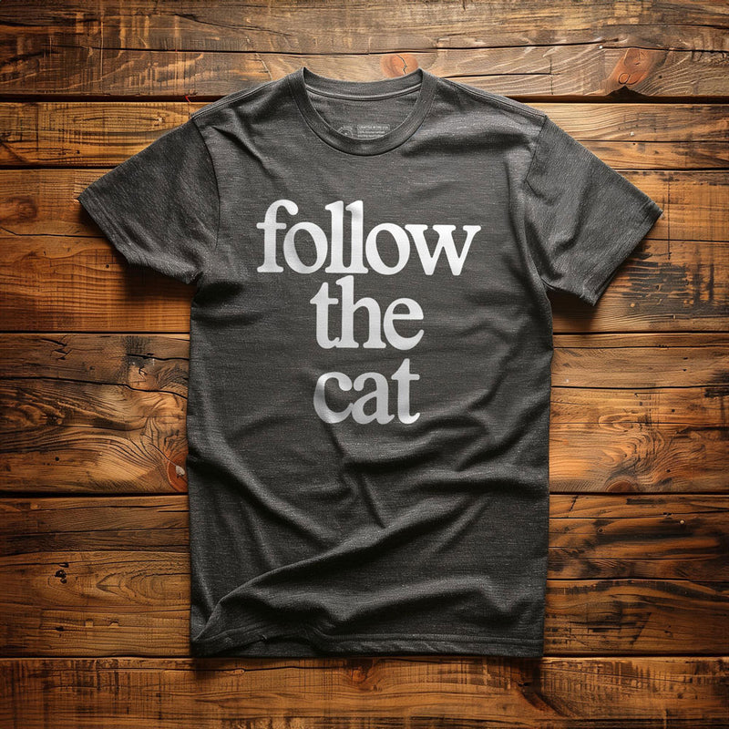 Follow the Cat - T-Shirt - Dark Grey Heather
