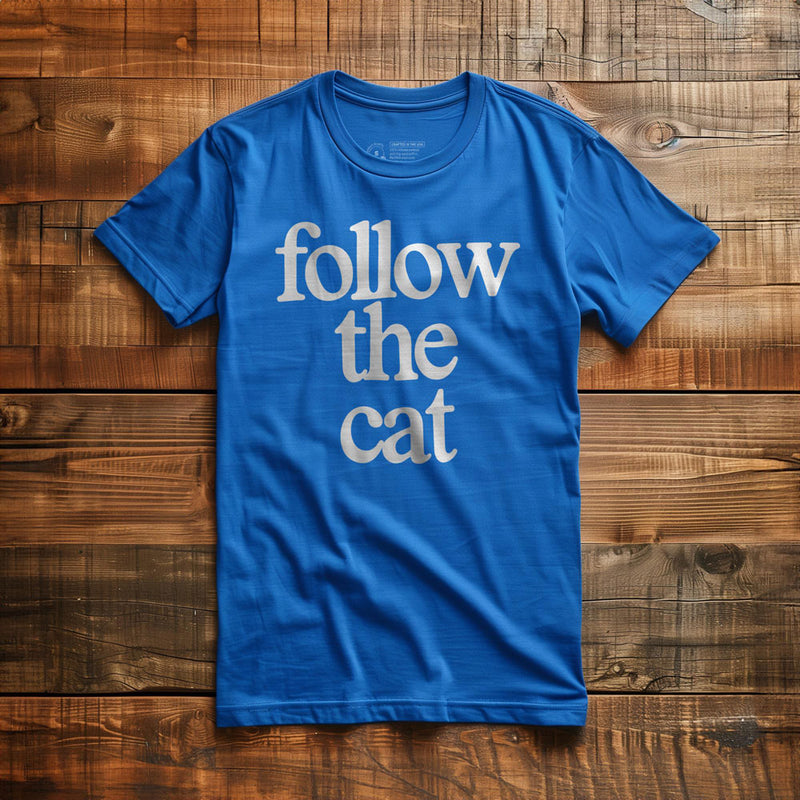 Follow the Cat - T-Shirt - True Royal