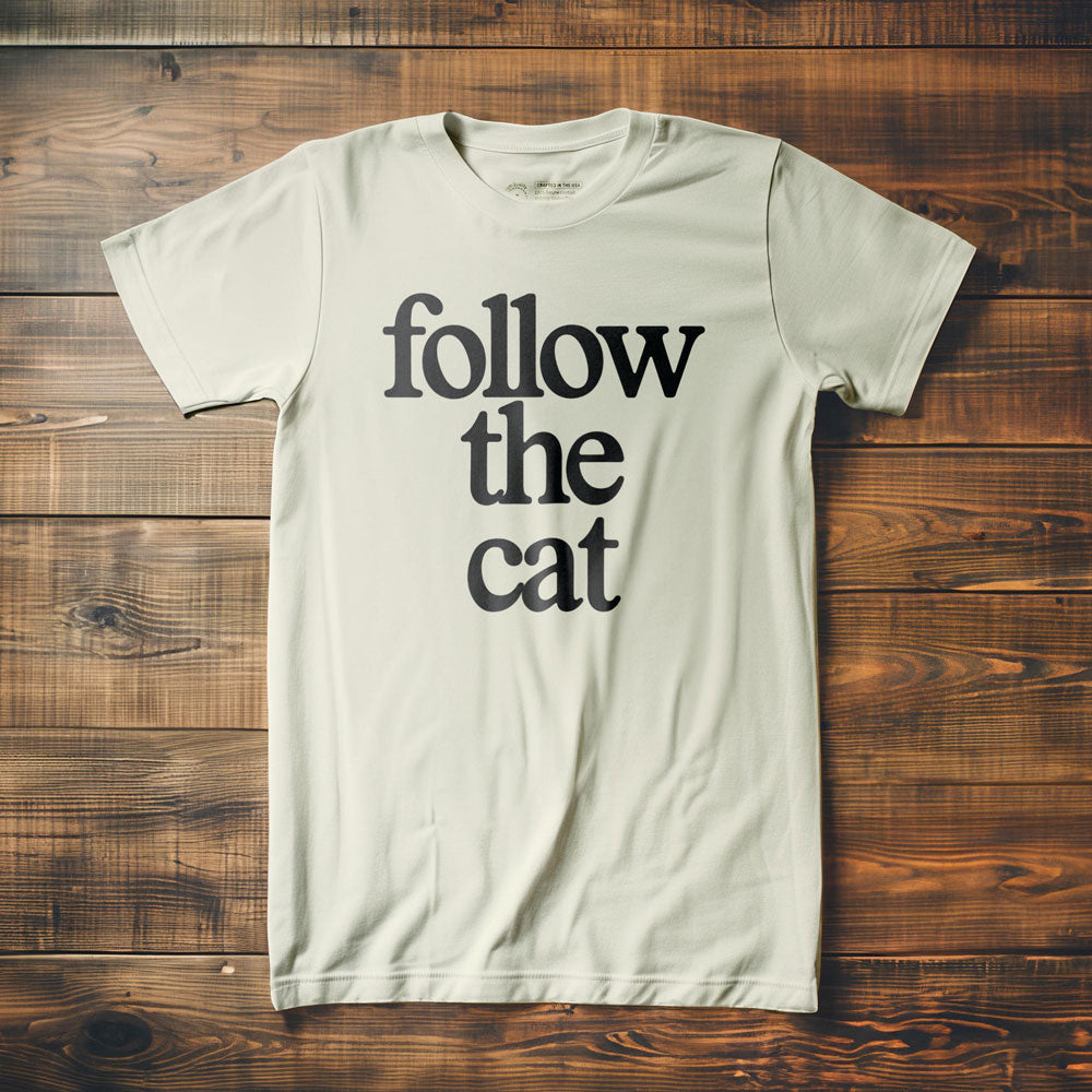 Follow the Cat - T-Shirt - Vintage White