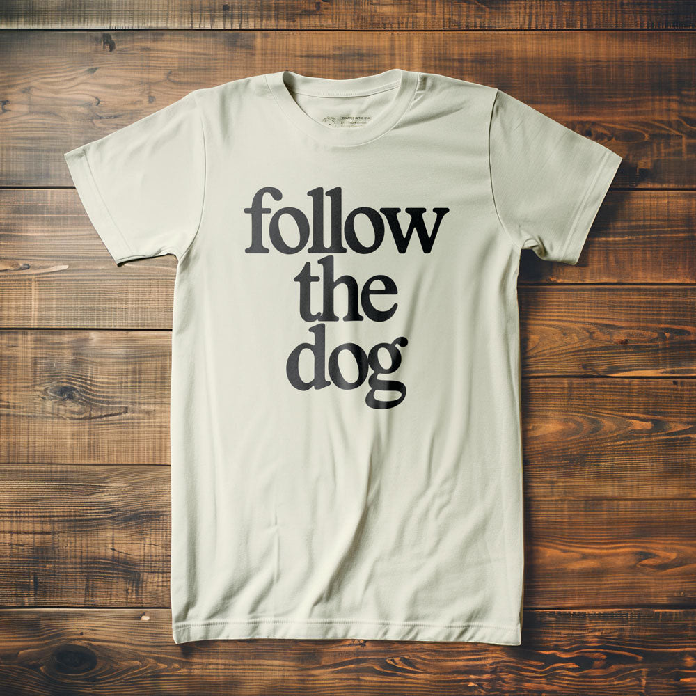 Follow the Dog - T-Shirt - Vintage White