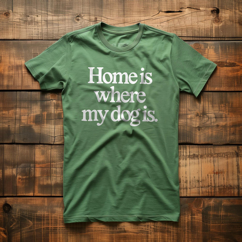 Home Is Where My Dog Is - T-Shirt - Green