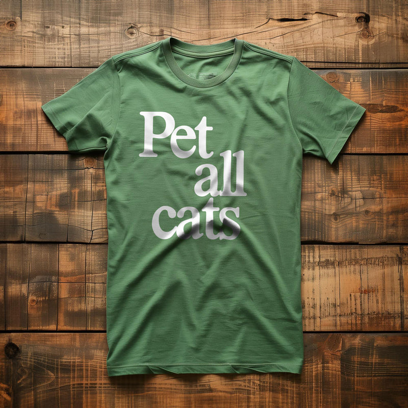 Pet All Cats - T-Shirt - Green