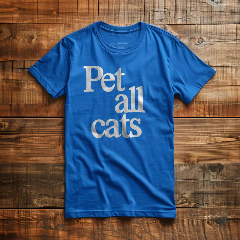 Pet All Cats - T-Shirt - True Royal