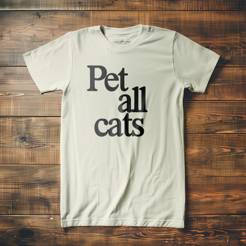 Pet All Cats - T-Shirt - Vintage White