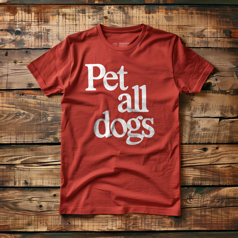 Pet All Dogs - T-Shirt - Red