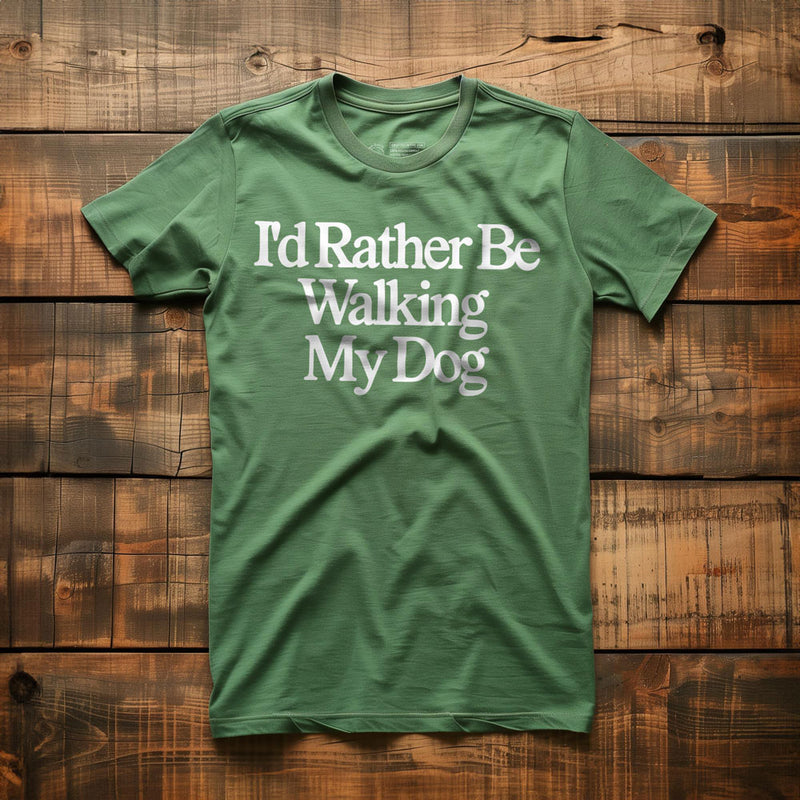 I'd Rather Be Walking My Dog - T-Shirt - Green