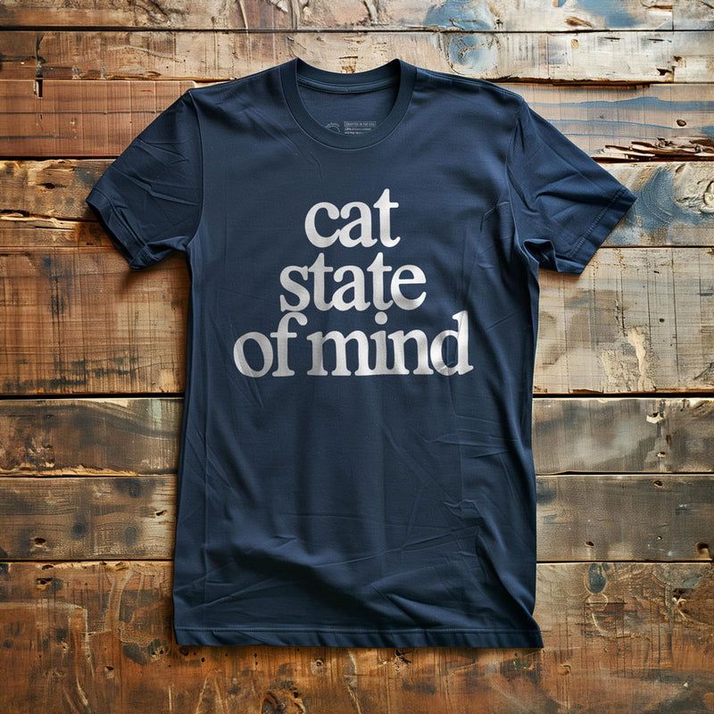 Cat State of Mind - T-Shirt - Navy