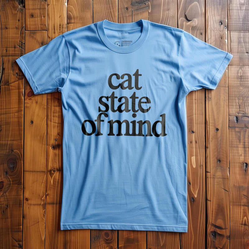 Cat State of Mind - T-Shirt - Ocean Blue
