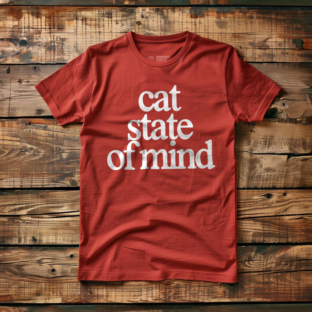 Cat State of Mind - T-Shirt - Red