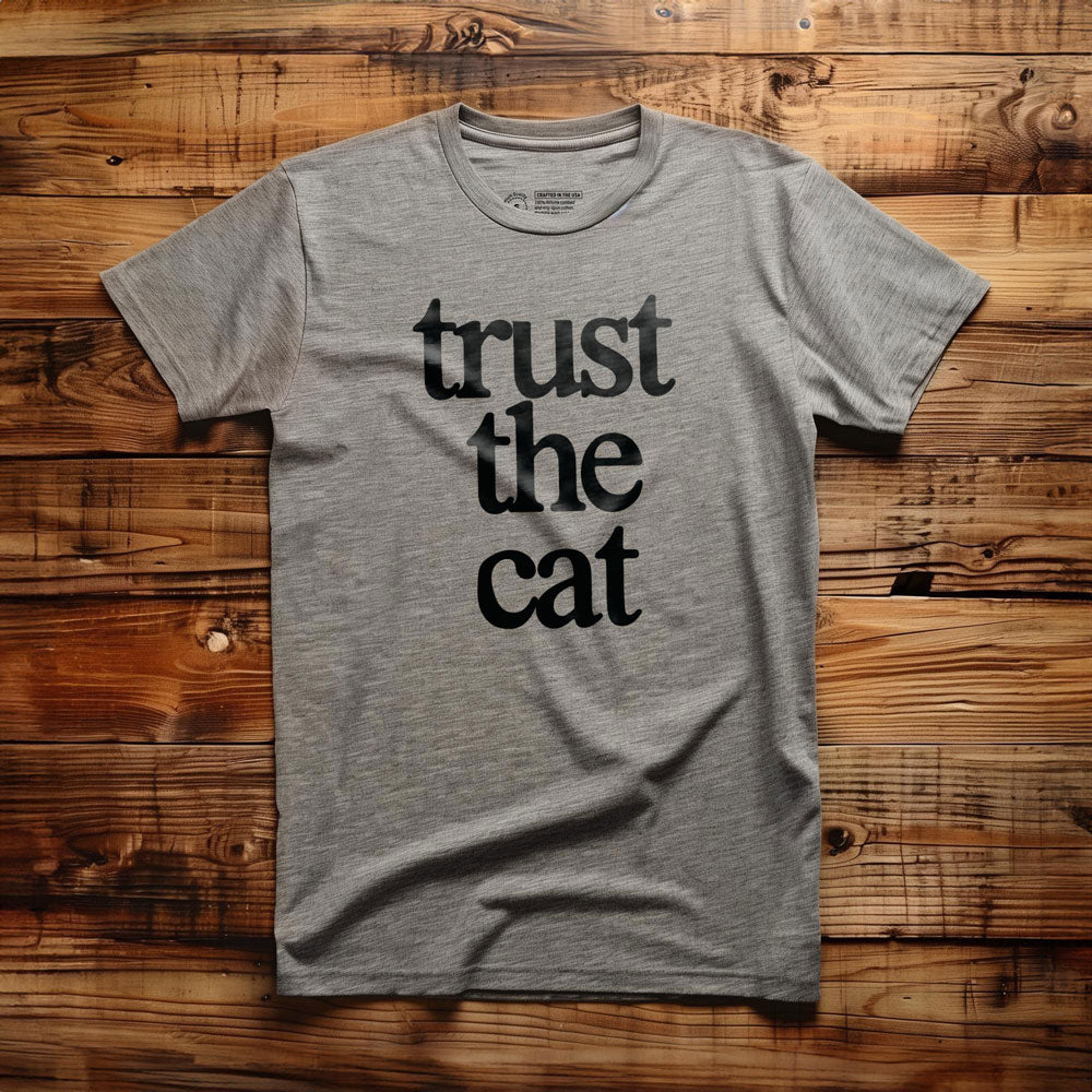 Trust the Cat - T-Shirt - Athletic Heather