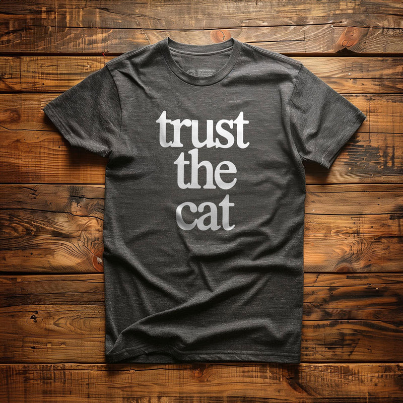 Trust the Cat - T-Shirt - Dark Grey Heather