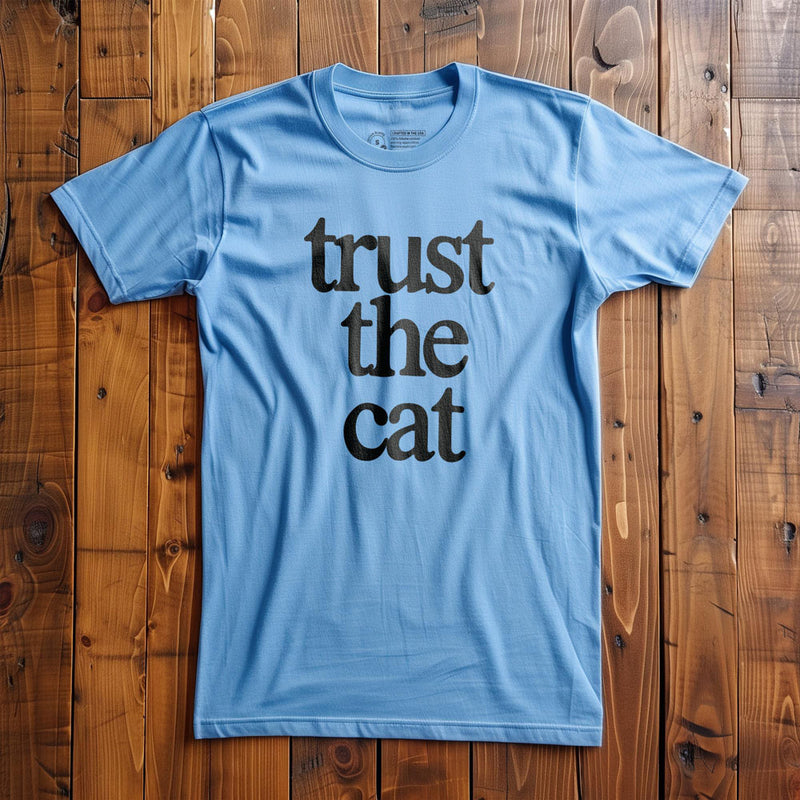 Trust the Cat - T-Shirt - Ocean Blue