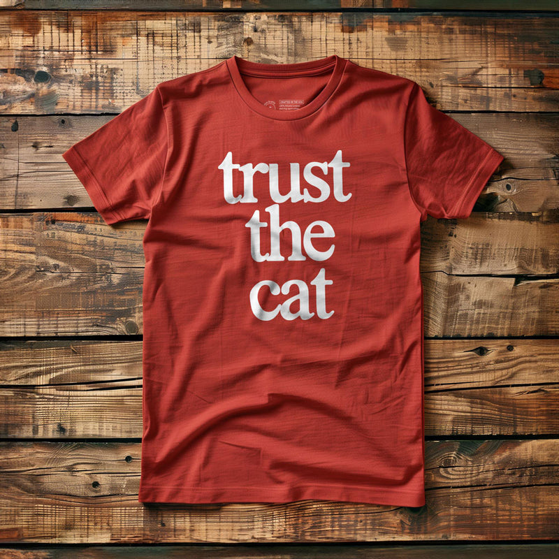 Trust the Cat - T-Shirt - Red