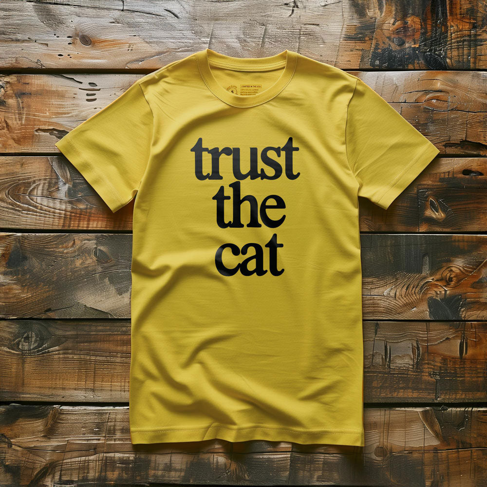 Trust the Cat - T-Shirt - Yellow