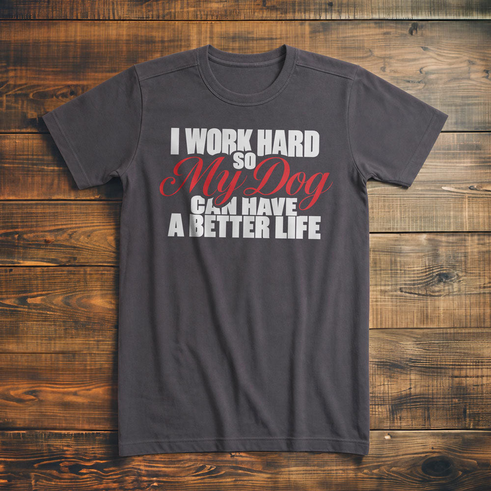 Work Hard Dog Script - T-Shirt