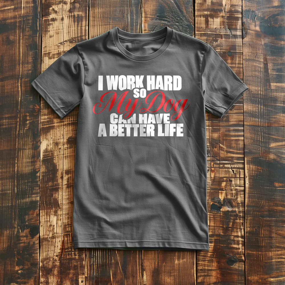 Work Hard Dog Script - T-Shirt