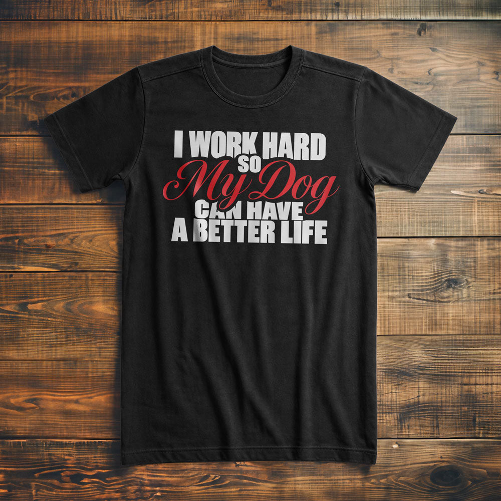 Work Hard Dog Script - T-Shirt