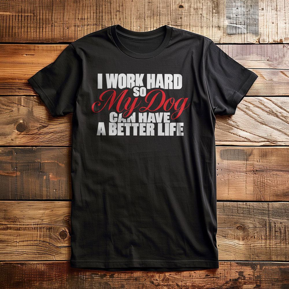 Work Hard Dog Script - T-Shirt