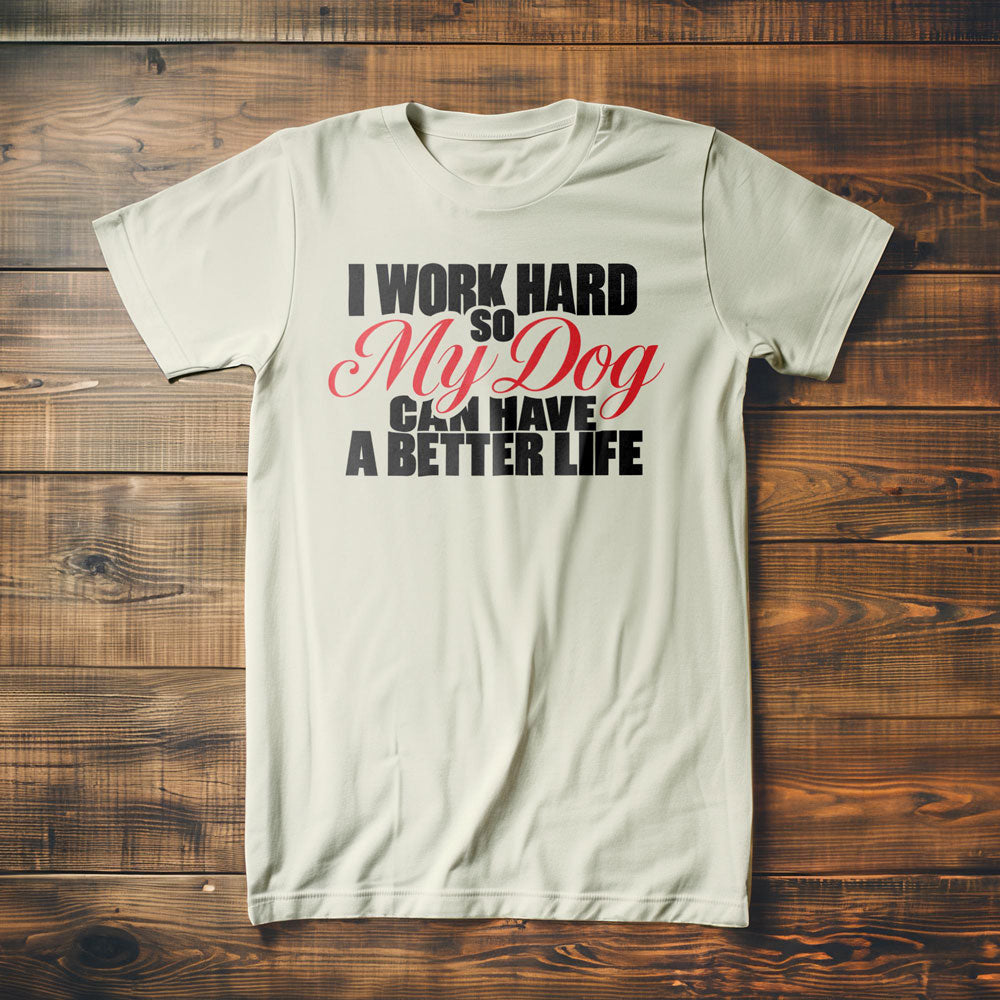 Work Hard Dog Script - T-Shirt