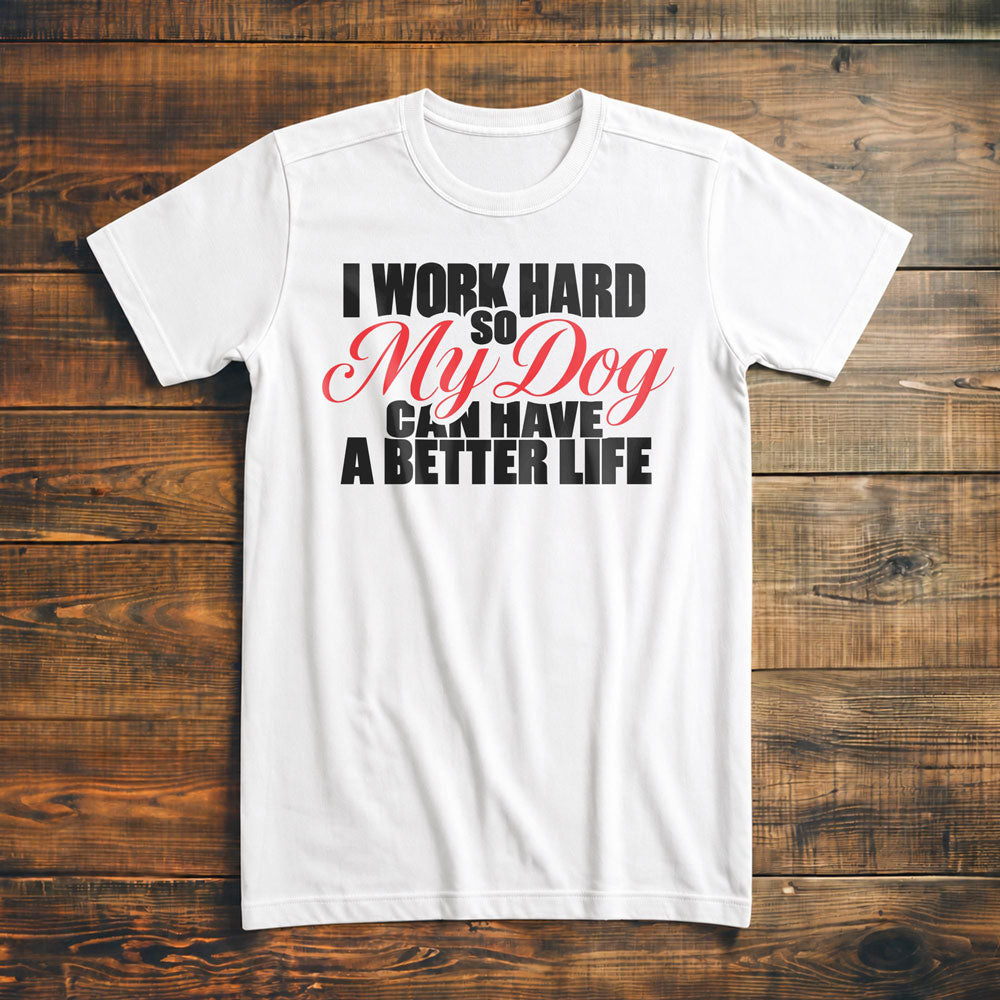 Work Hard Dog Script - T-Shirt
