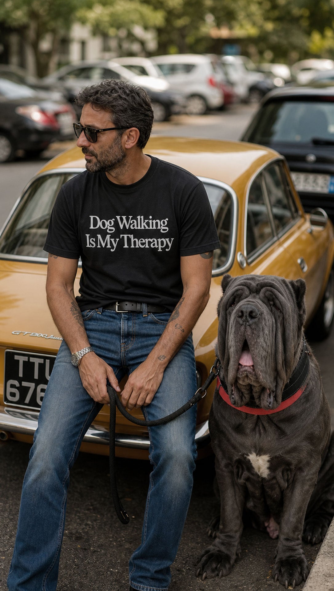 Dog Walking Is My Therapy - T-Shirt