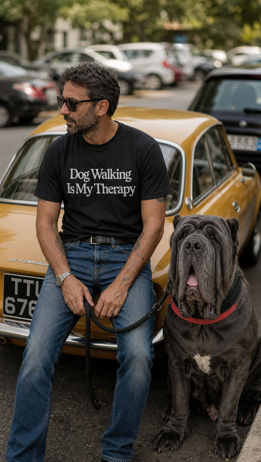 Dog Walking Is My Therapy - T-Shirt