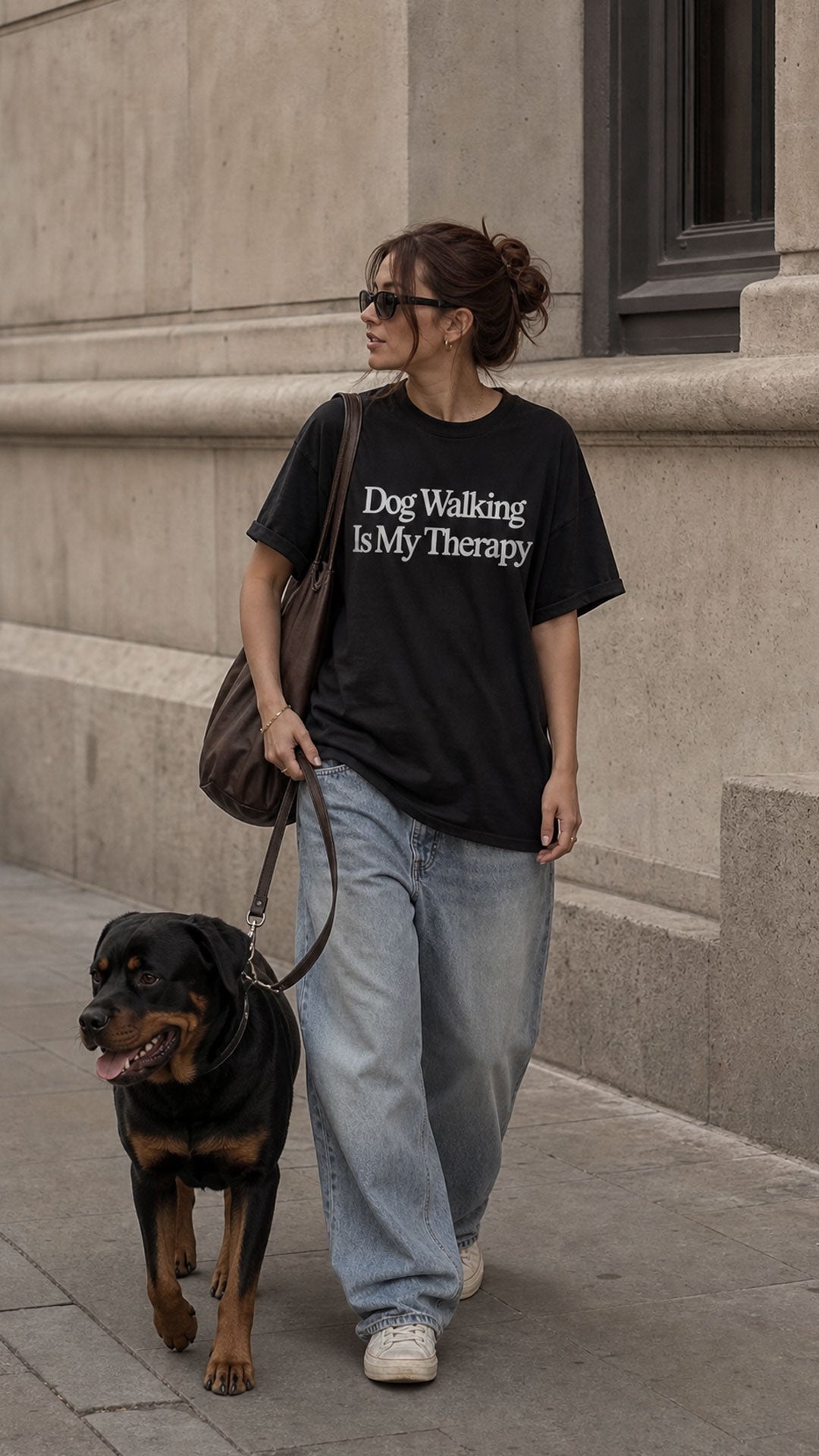 Dog Walking Is My Therapy - T-Shirt