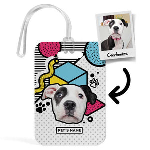 Memphis Custom Pet's Face - Luggage Tag