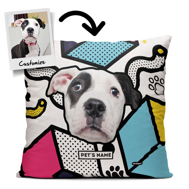 Memphis Custom Pet Face - Throw Pillow