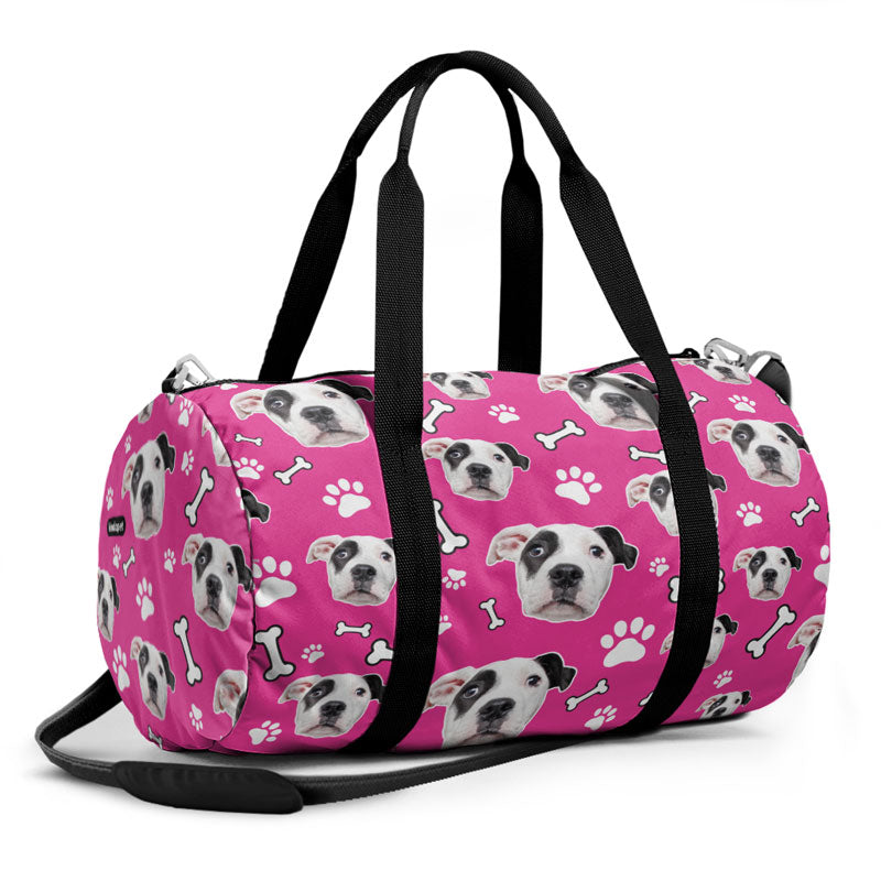 Dog print shop duffle bag