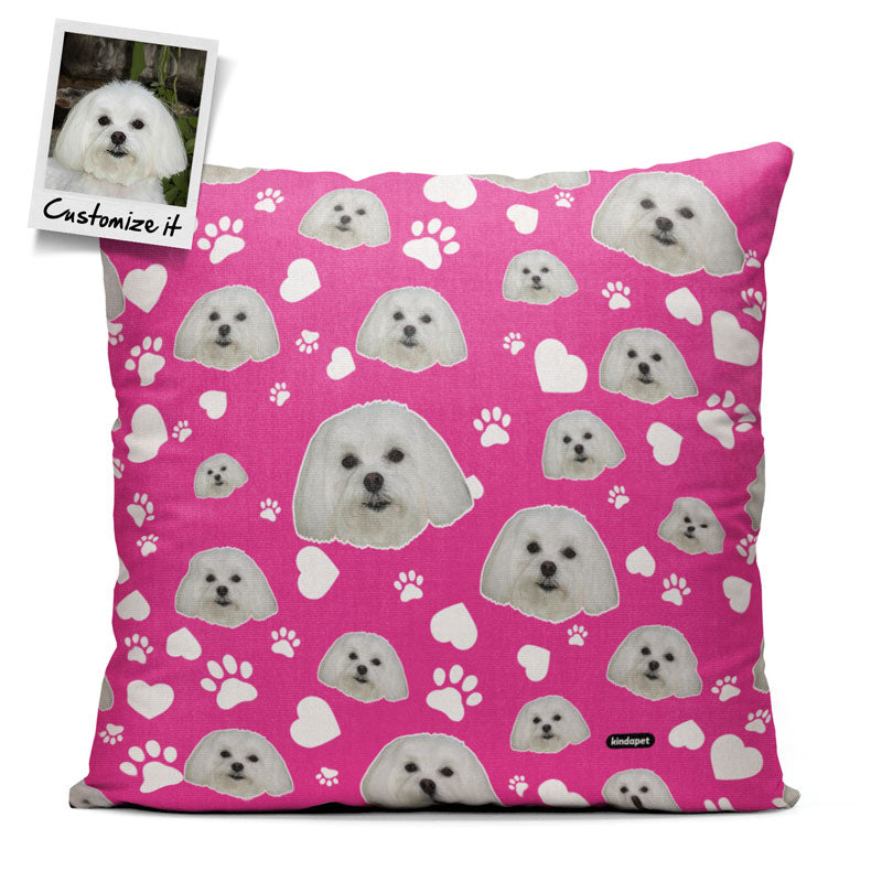Pet's Face Custom Pattern - Throw Pillow