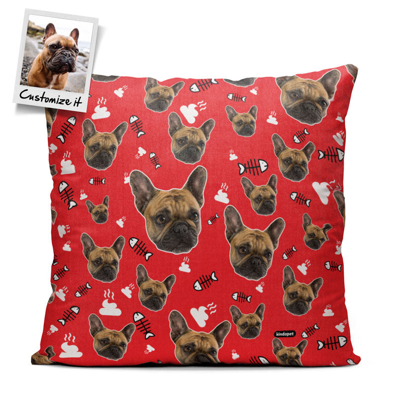 Pet's Face Custom Pattern - Throw Pillow
